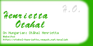 henrietta otahal business card